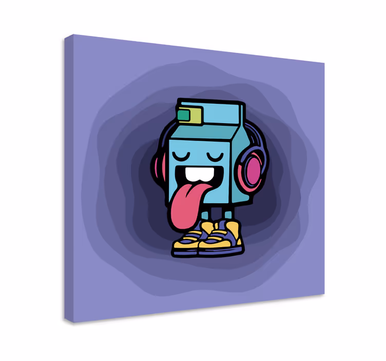 Graffiti tegneserie med melkeaktig karakter musematte original - Tenstickers