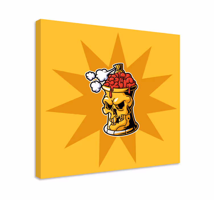Skallehjernebeholder lerretstrykk - Tenstickers