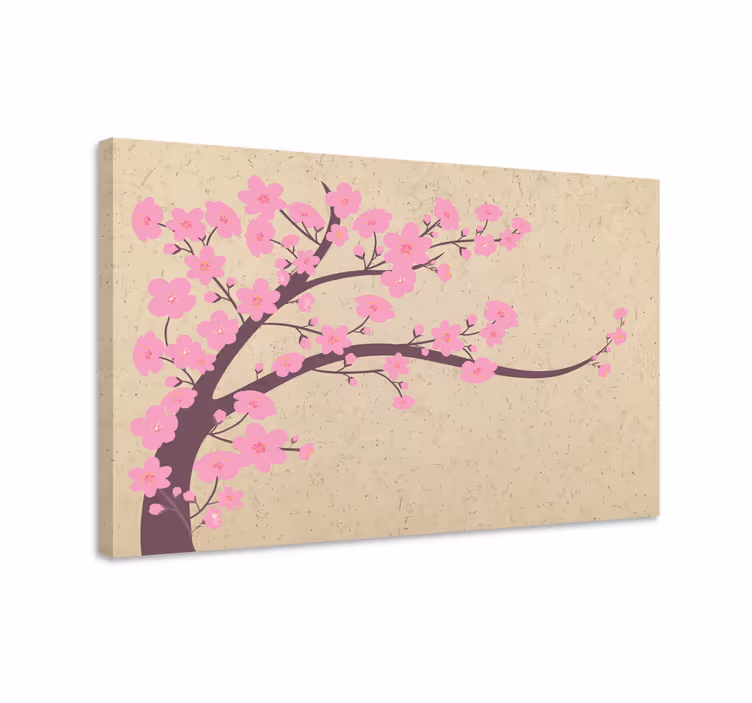 Kirsebærblomstgren blomst lerretsbilde - Tenstickers