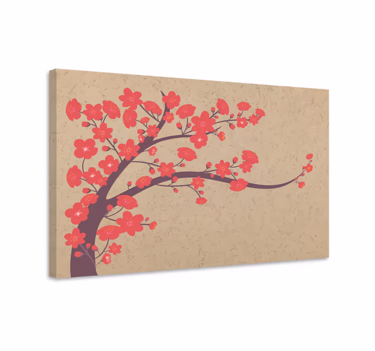 Sakura limb blomst lerretsbilde - Tenstickers