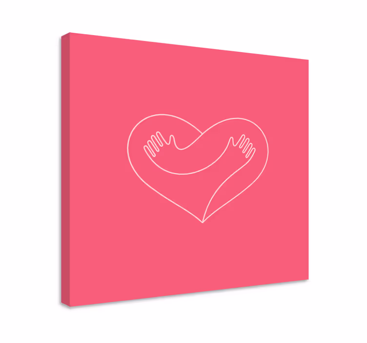 Klemmer et hjerte lerretsbilde 3d - Tenstickers