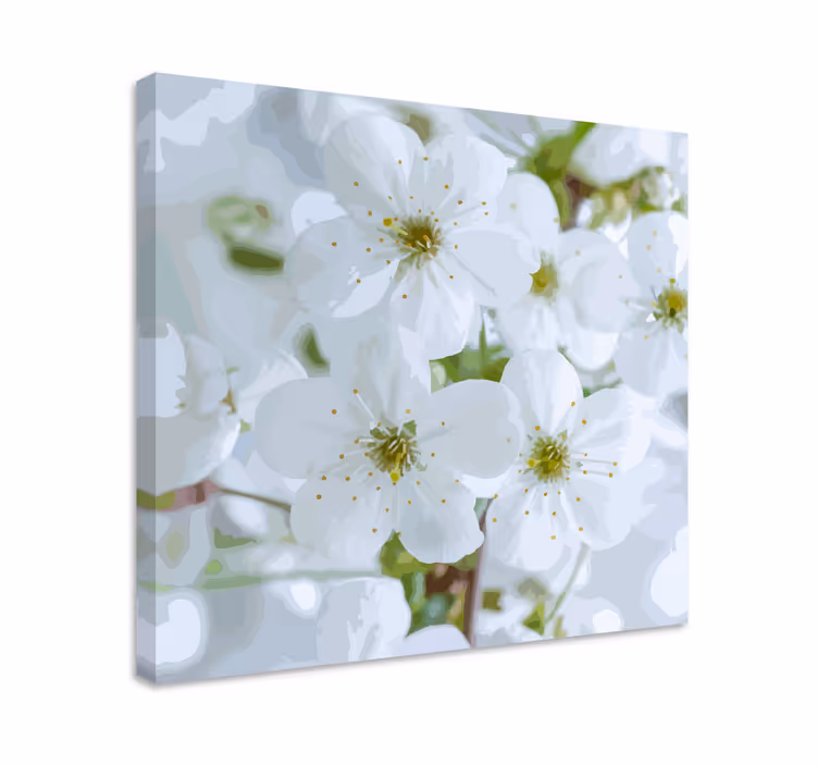 Blomst lerretsbilde kirsblomstring - Tenstickers
