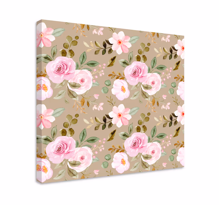 Blush bloom komposisjon blomst lerretsbilde - Tenstickers