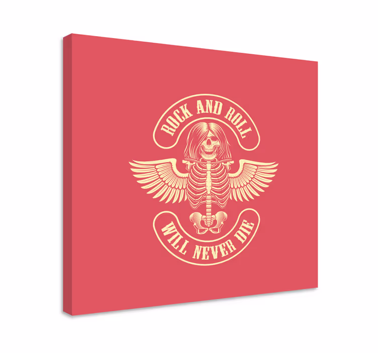 Lerretsbilde vintage skelett rocklegende - Tenstickers