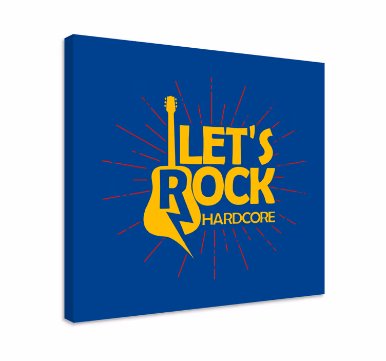 Lerretsbilde musikal gitarinspirert design - Tenstickers