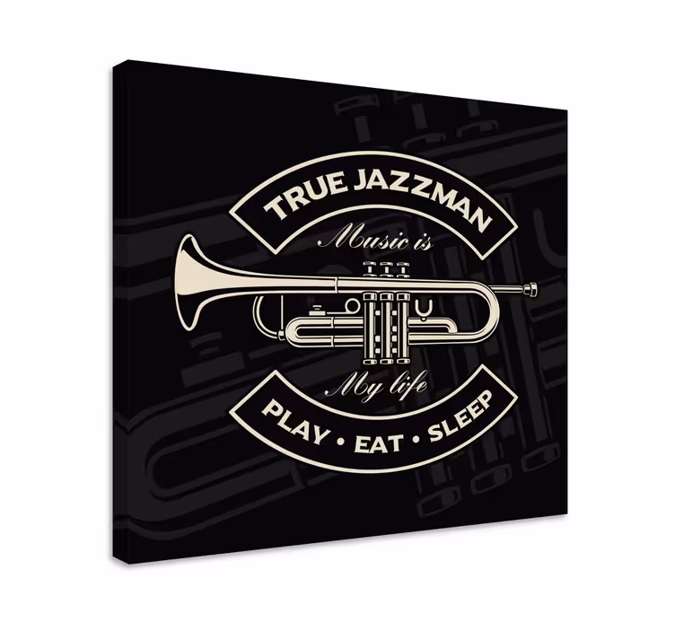 Ekte jazzmann lerretsbilde musikal - Tenstickers