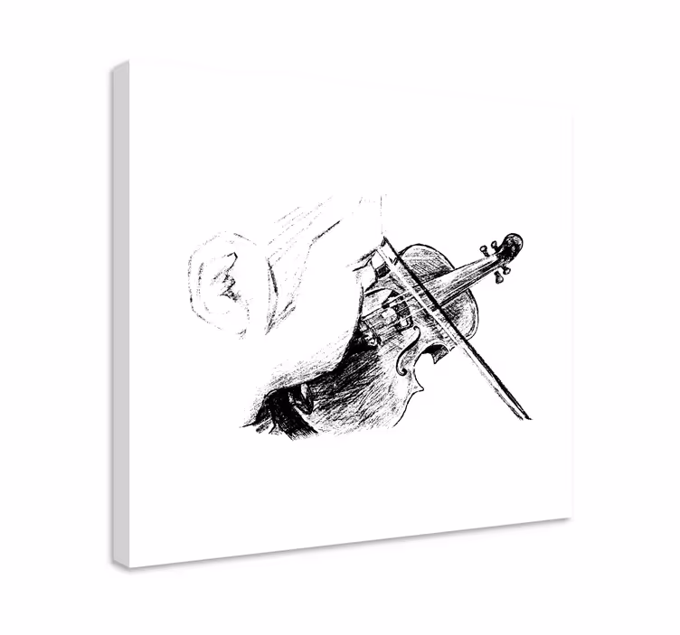 Lerretsbilde musikal fiolinist spiller melodi - Tenstickers