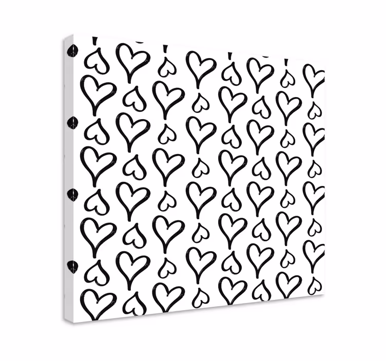 Lerretsbilde sagn hjerte mønster design - Tenstickers
