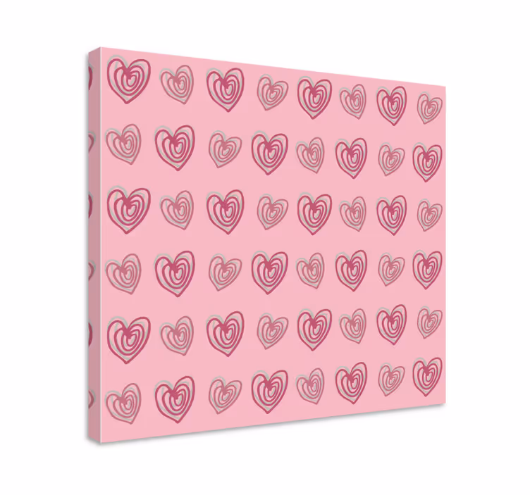 Lerretsbilde motivasjon hjerte mønster design - Tenstickers