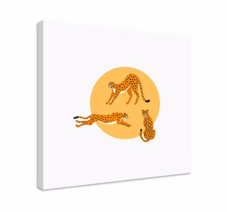 Gepard trio dyr lerretsbilder - Tenstickers