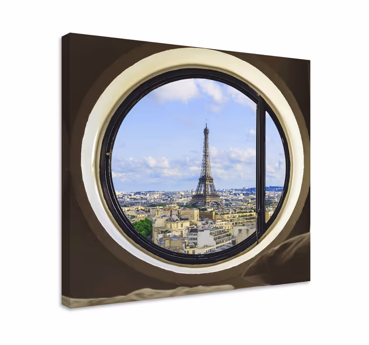 Utsikt over paris morgenvindu lerretsbilde byer - Tenstickers
