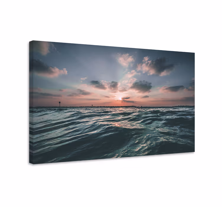 Landskaps lerretsbilde dusk over havet - Tenstickers