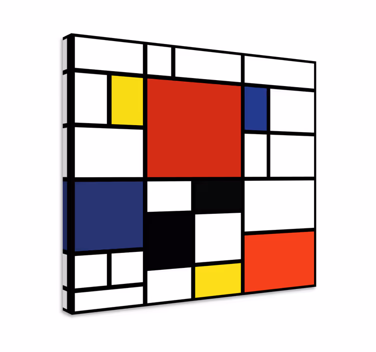 Abstrakte lerretsbilder geometriske fargeblokker - Tenstickers