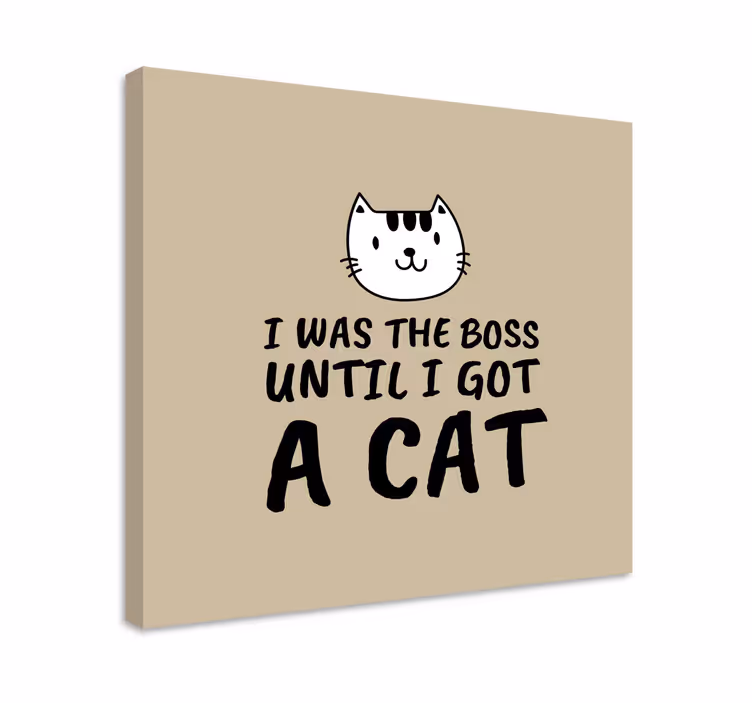 Morsom kattequote katte lerretsbilde - Tenstickers