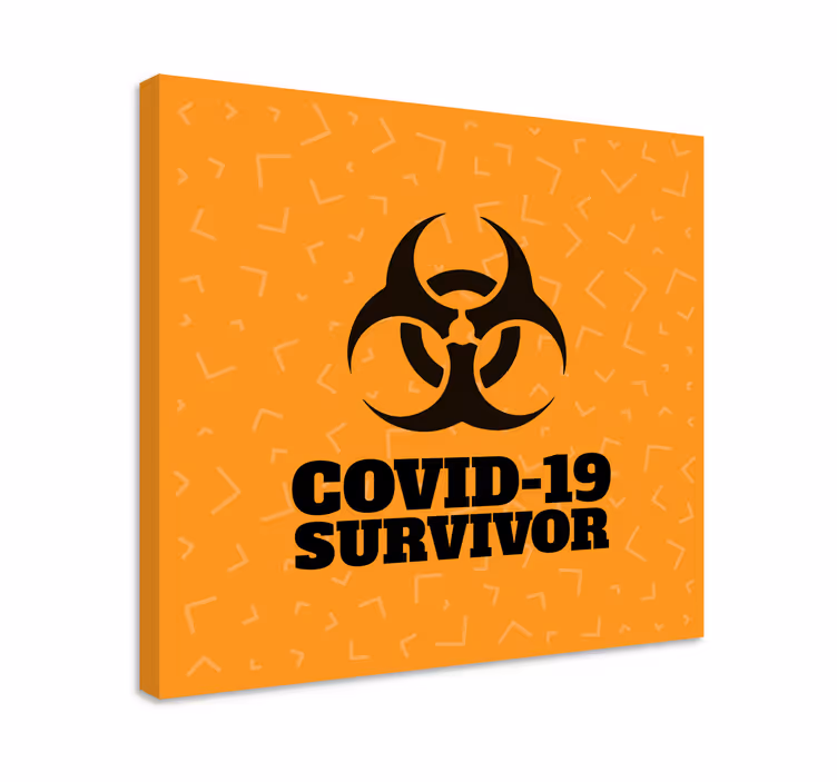 Covid overlevende morsom design lerretsbilde tekster - Tenstickers