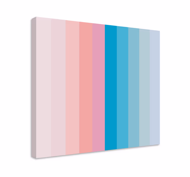 Pastellfarger nyanser fargeblokk lerretsbilde soverom - Tenstickers