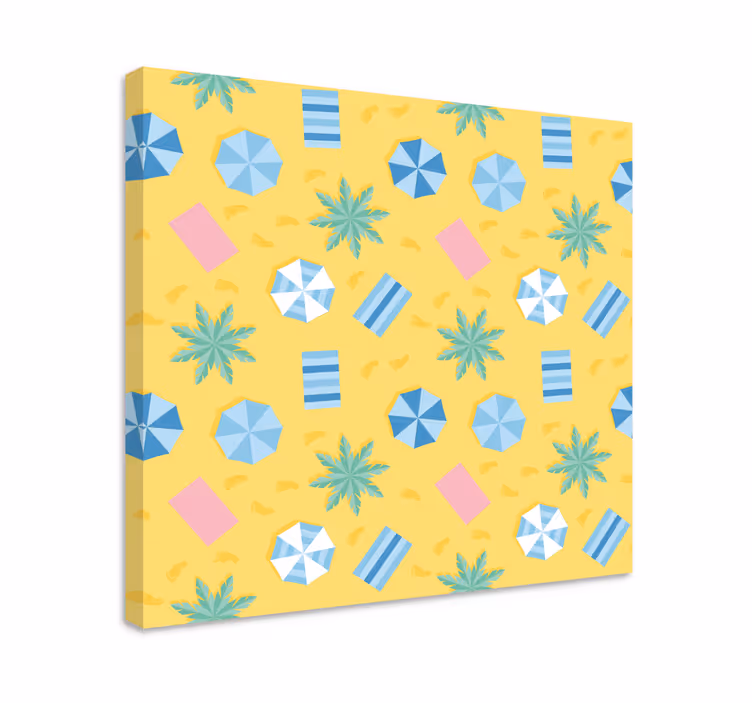 Blomster lerretsbilde strandtilbehør mønster - Tenstickers