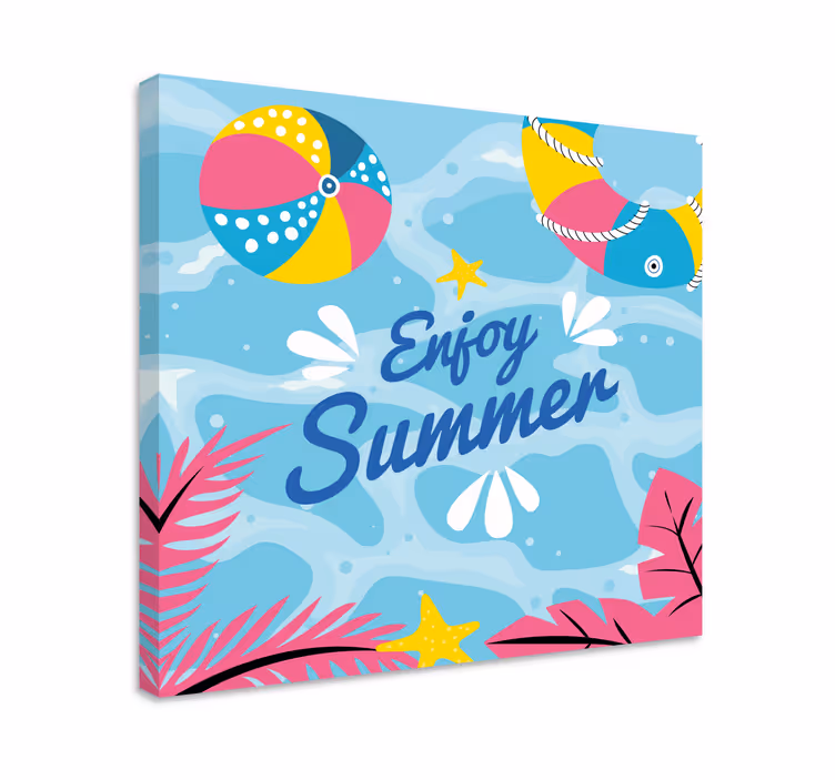 Sport lerretsbilde sommerstrand moro - Tenstickers
