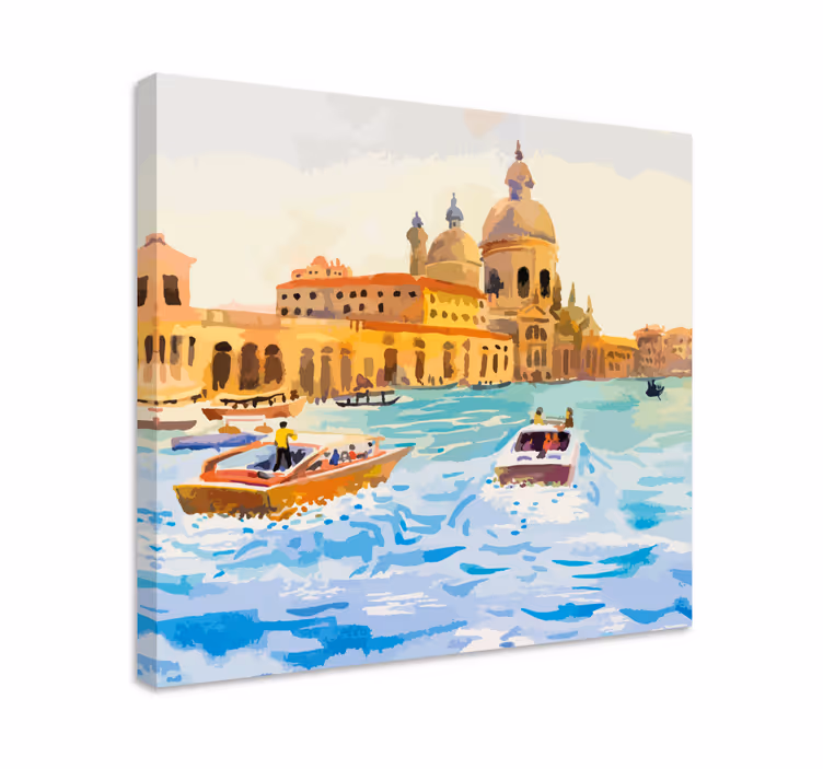 Byer lerretsbilde venezia vannveier utforskning - Tenstickers
