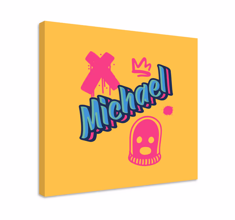 Graffitidesign i dope stil lerretsbilde tilpasset - Tenstickers