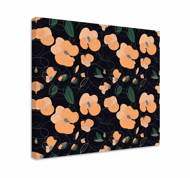 Blomst lerretsbilde med elegant blomstermotiv - Tenstickers