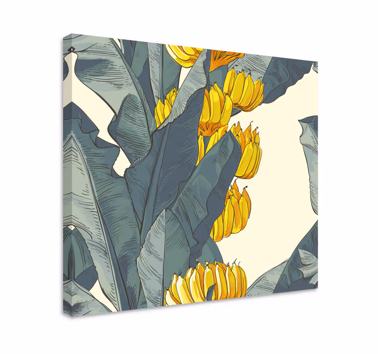 Blomst lerretsbilde tropisk blomsteroppsats - Tenstickers