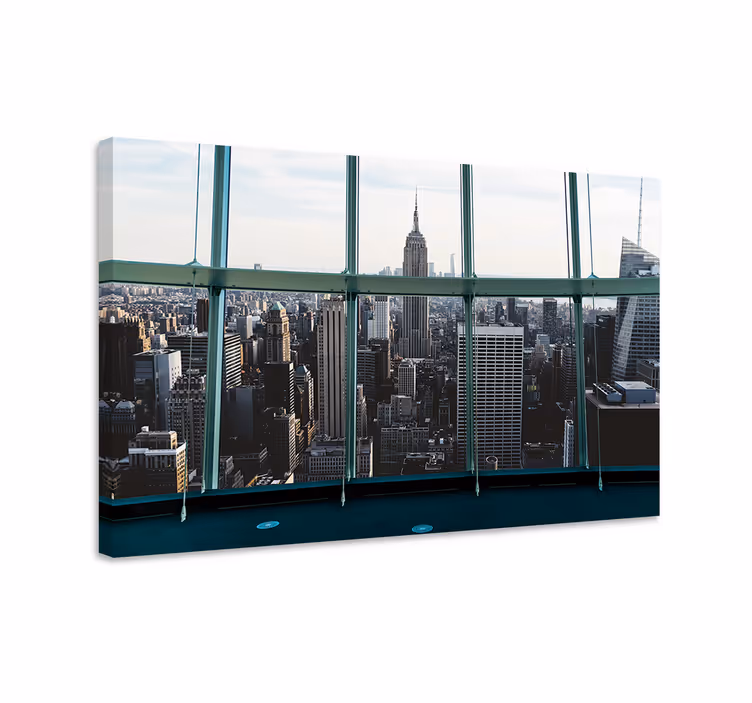 Bybilde med empire state byer lerretsbilde - Tenstickers