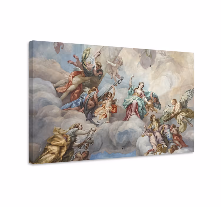 Kunst lerretsbilde mytisk skylandskap - Tenstickers