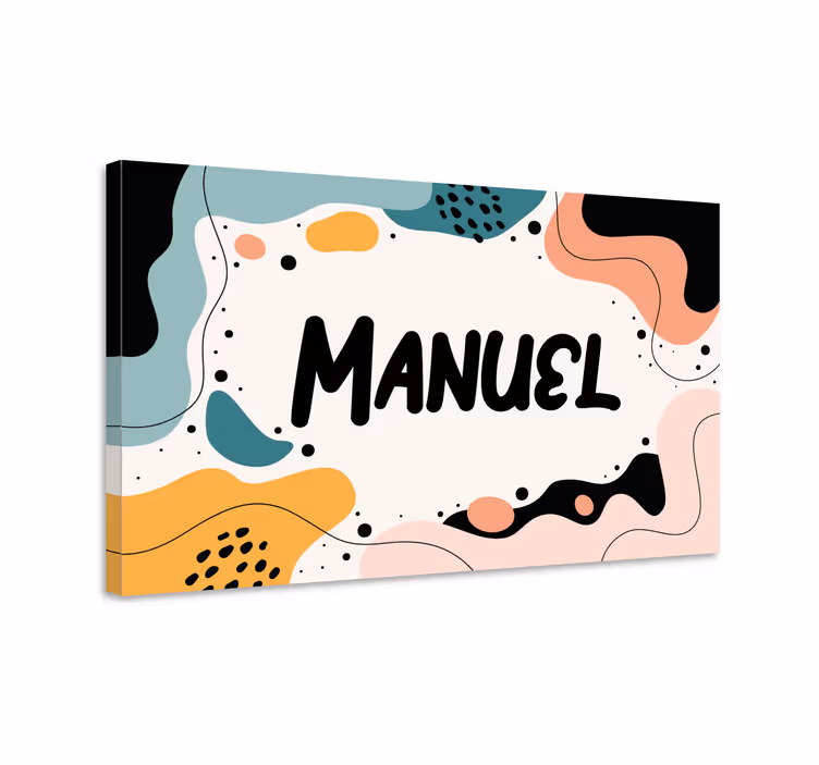 Lerretsbilde tilpasset morsomt navn design - Tenstickers