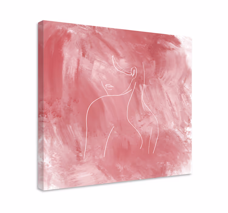 Kunst lerretsbilde abstrakt feminin linje - Tenstickers