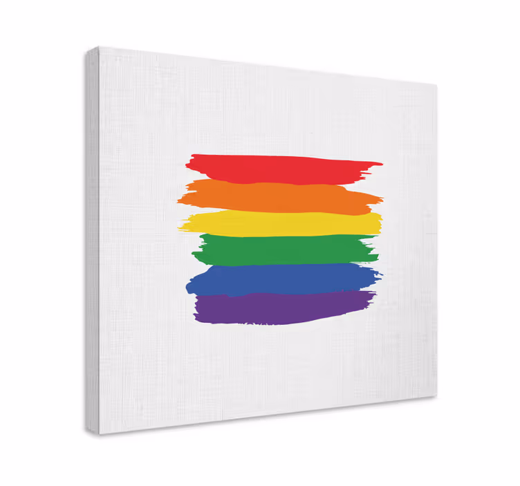 Lerretsbilde vintage med sterke striper design - Tenstickers