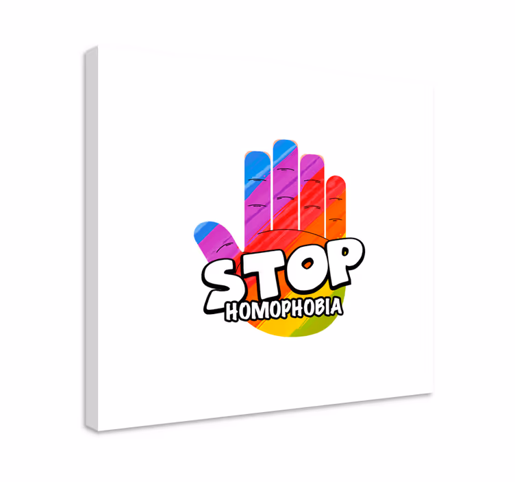 Lerretsbilde sagn stopp homofobi - Tenstickers