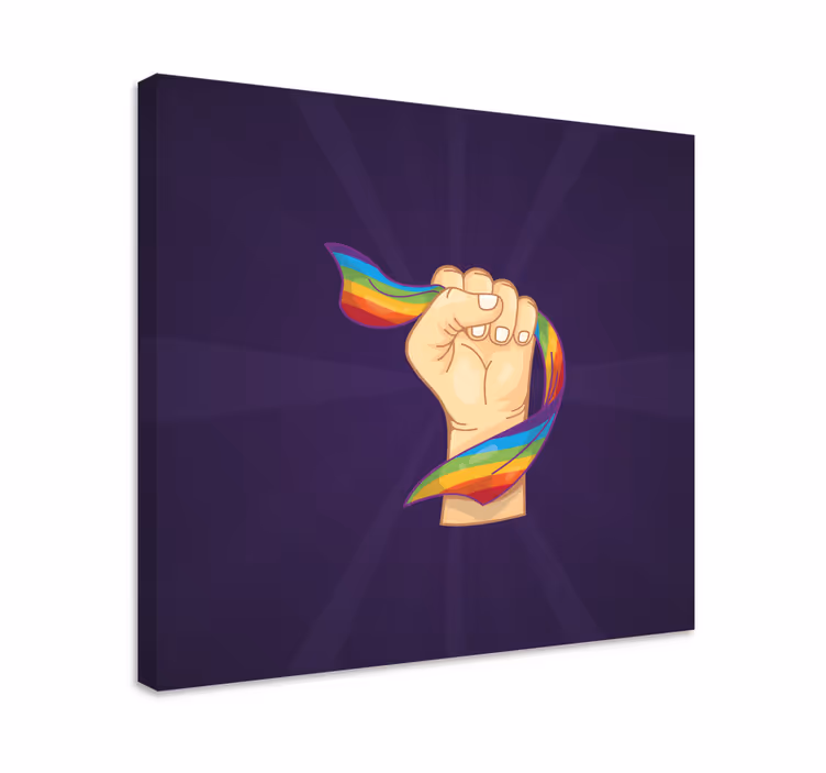 Lerretsbilde sagn stolthetsfist symbol - Tenstickers