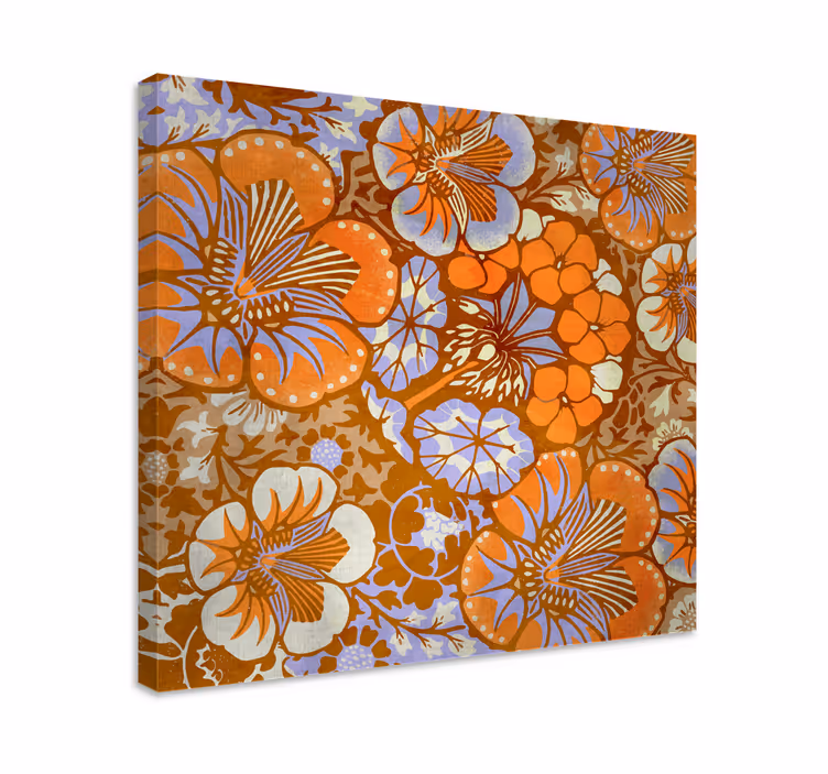 Vibrant blomst lerretsbilde - Tenstickers