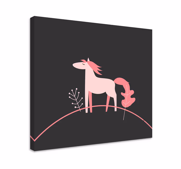 Heste lerretsbilde stilige rosa hester - Tenstickers