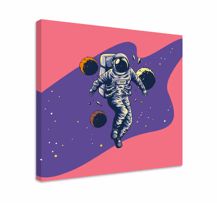 Videospill lerretstrykk kosmonaut i kosmos - Tenstickers