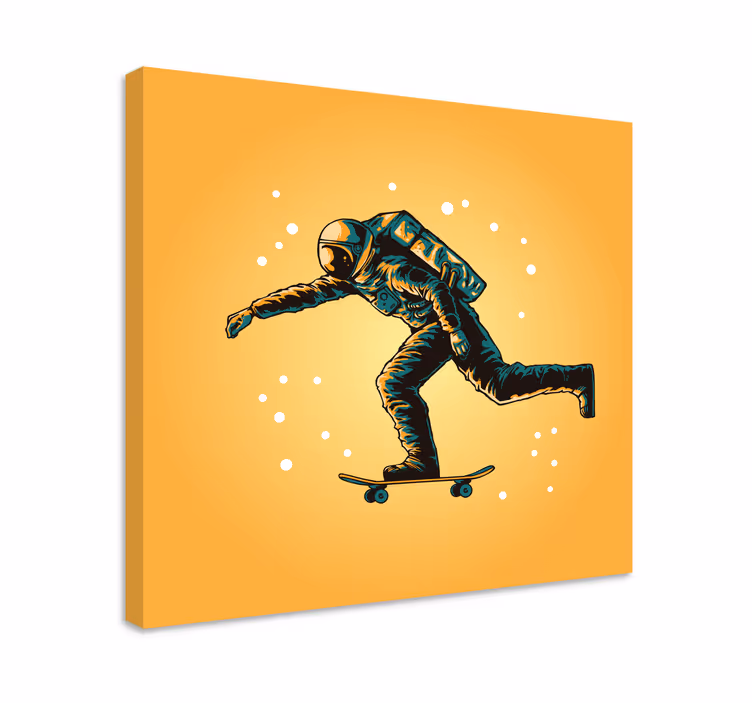Videospill lerretstrykk skating astronaut eventyr - Tenstickers