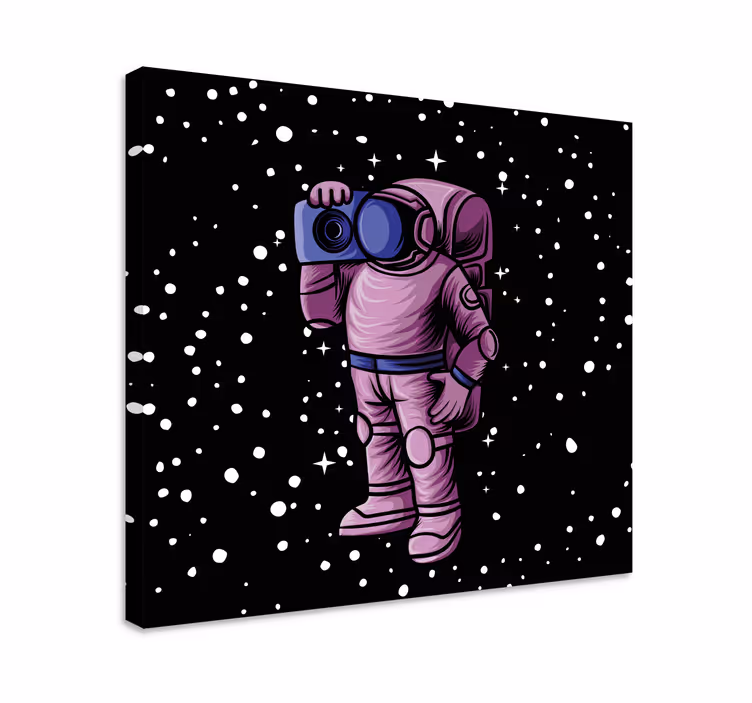 Astronaut fanger stjerner videospill lerretstrykk - Tenstickers