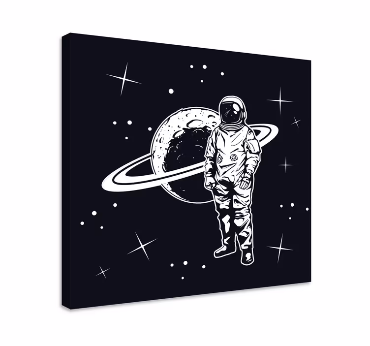 Videospill lerretstrykk kosmonaut i bane - Tenstickers