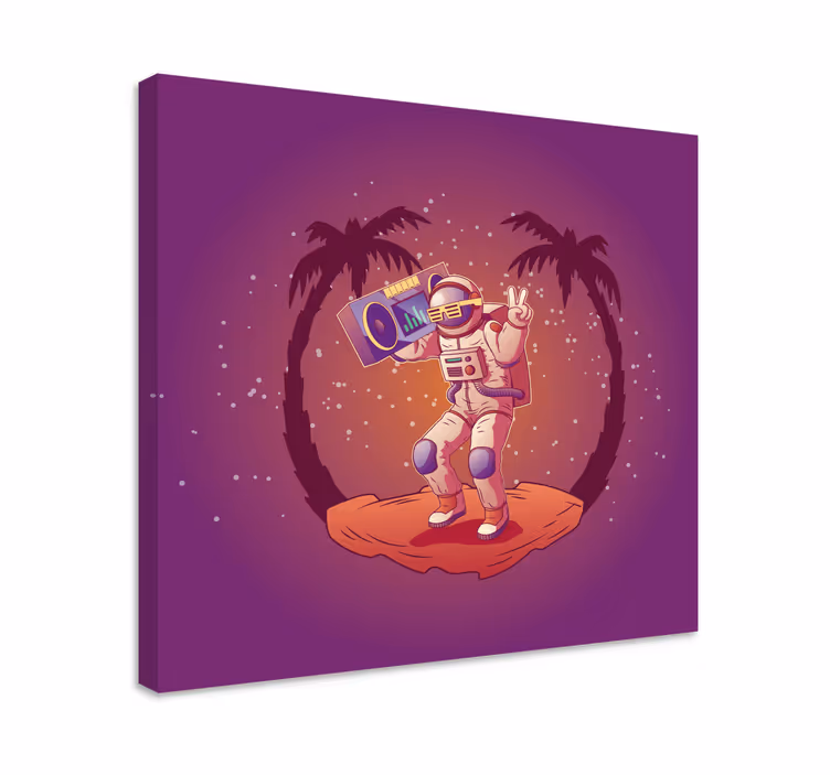 Videospill lerretstrykk astronaut danser - Tenstickers