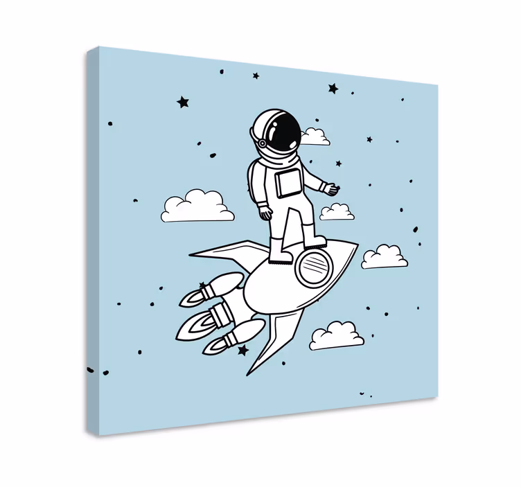 Frukt stillbilde lerretsbilde astronaut rakett eventyr - Tenstickers