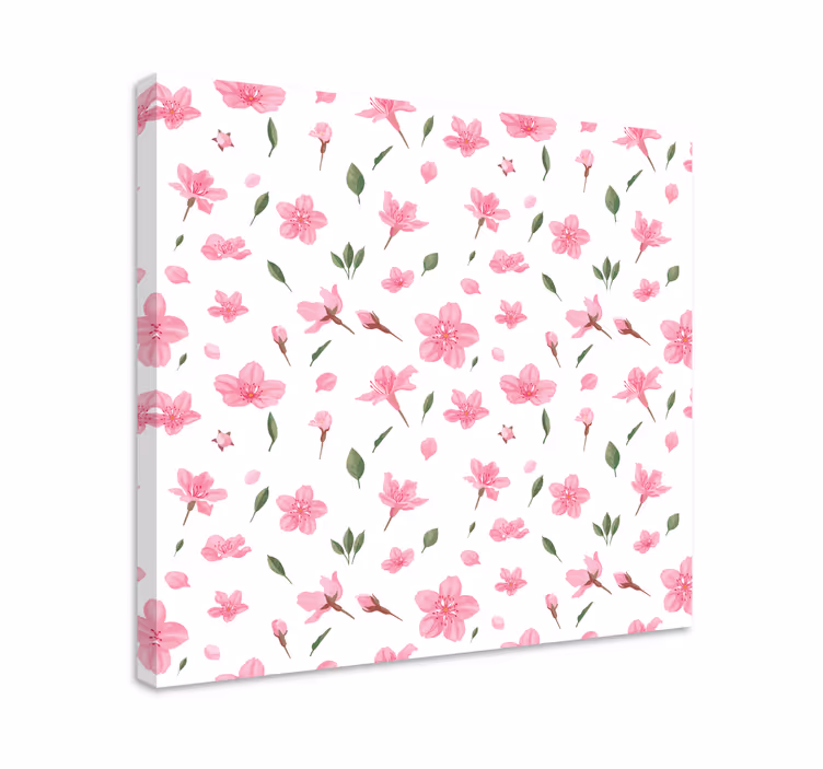Blomstrende blomstermønster blomst lerretsbilde - Tenstickers