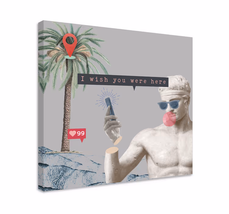 Du skulle ønske du var her lerretsbilde sagn - Tenstickers