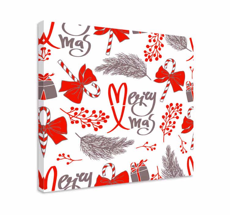 Alfabet lerretsbilde god jul design - Tenstickers