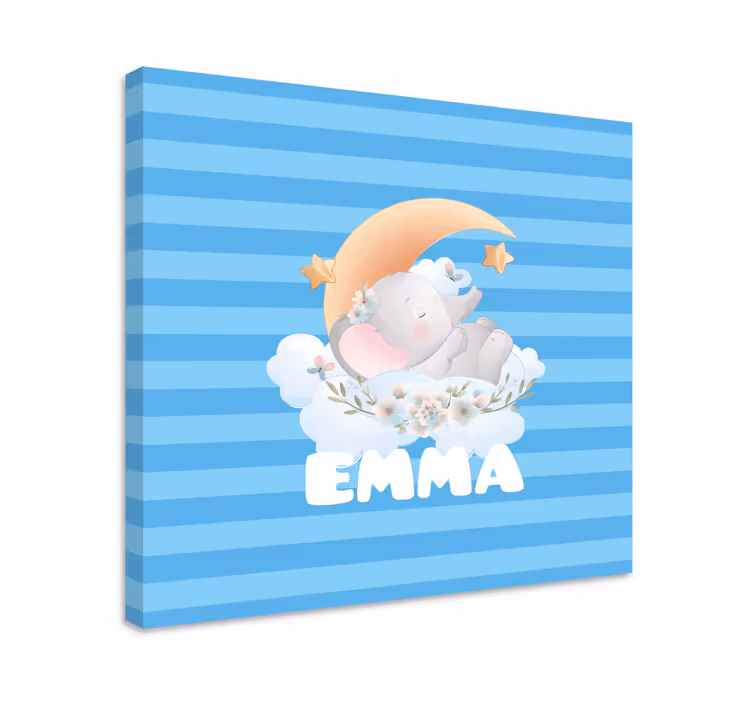 Baby lerretsbilde elefantdrømmer - Tenstickers