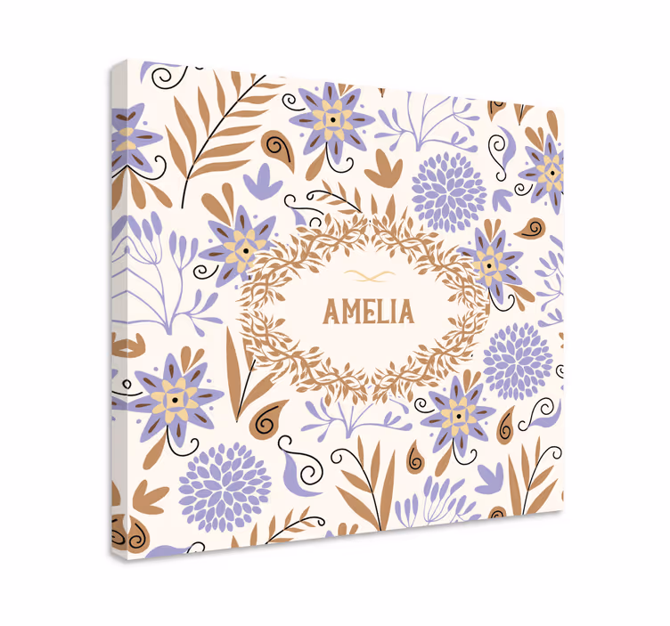 Blomst lerretsbilde med blomstrende design - Tenstickers