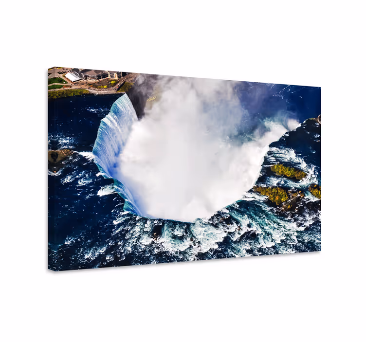 Niagara falls luftfoto landskaps lerretsbilde - Tenstickers