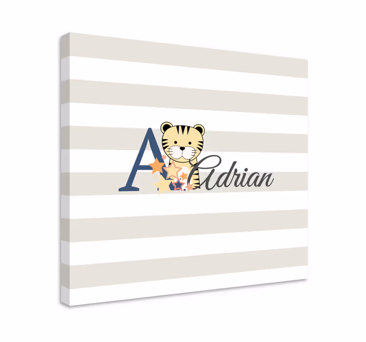 Katte lerretsbilde adrian tiger karakter - Tenstickers