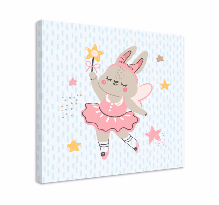Lerretsbilde personer ballet kanin fe - Tenstickers