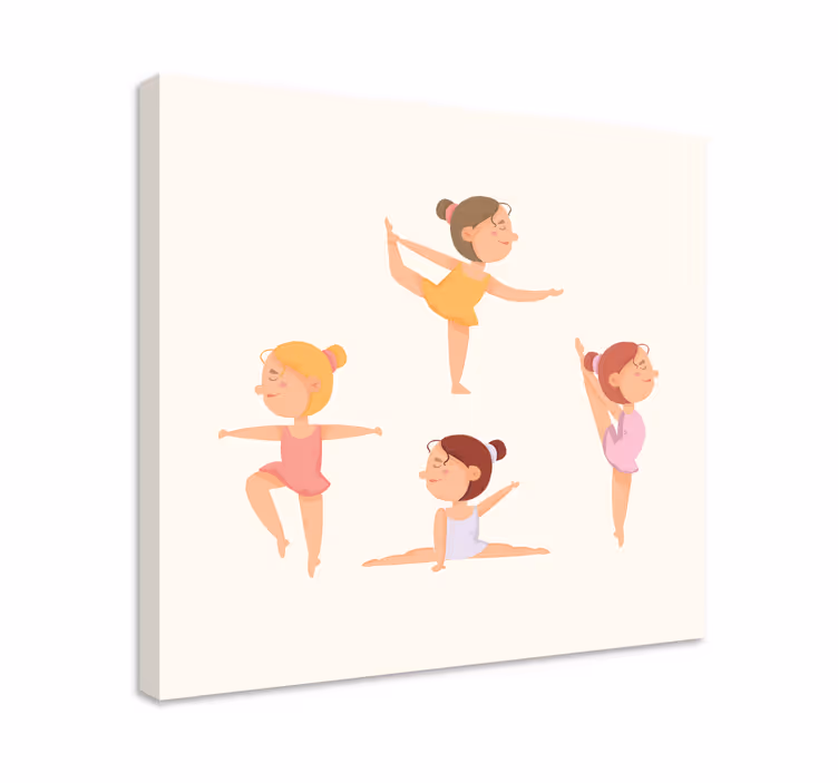 Lerretsbilde spedbarn dansende ballerinaer - Tenstickers